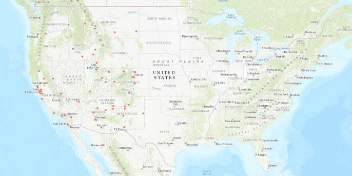 Western & Pacific Map