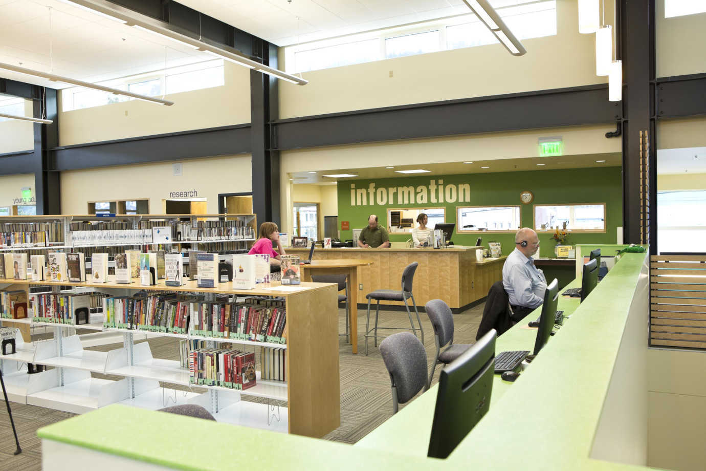 The Seward Community Library & Museum provides public access to internet and technology. Image courtesy of the Seward Community Library & Museum.