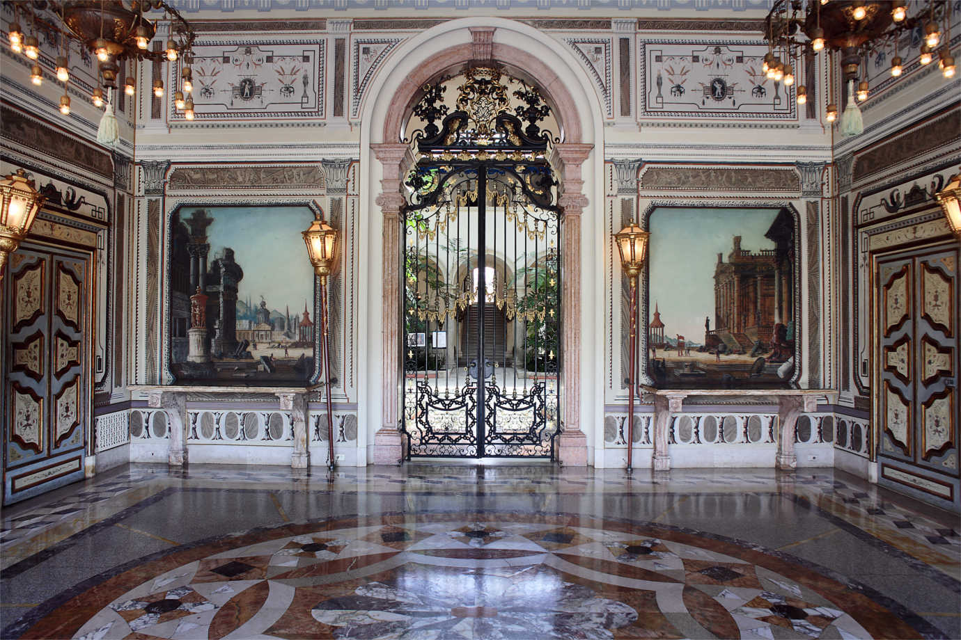 A walkway inside the mansion.  Image courtesy of Vizcaya.