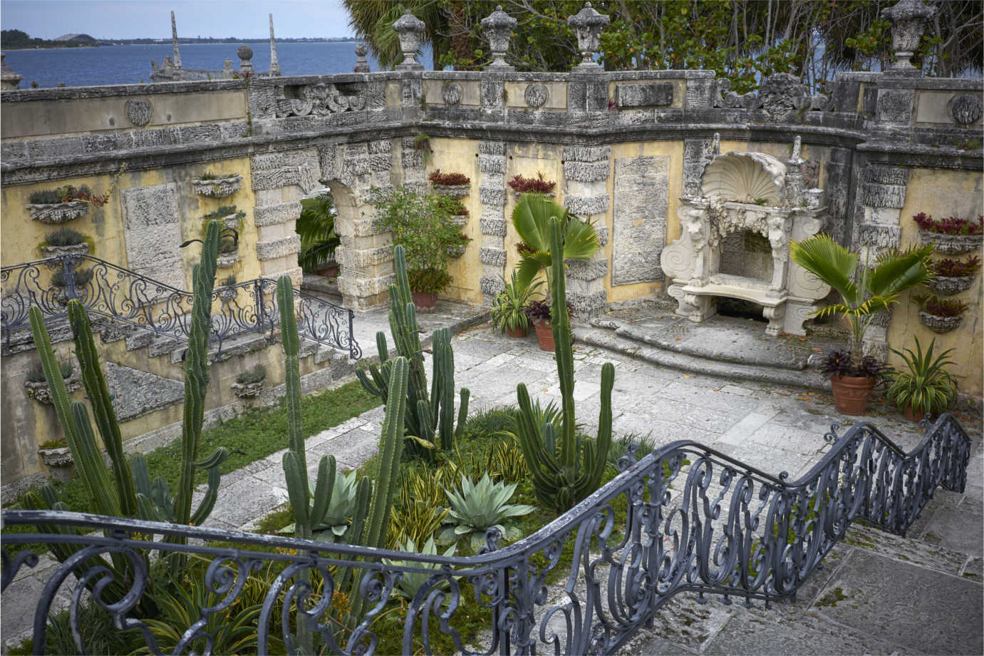 A courtyard at Vizcaya. Image courtesy of Vizcaya.