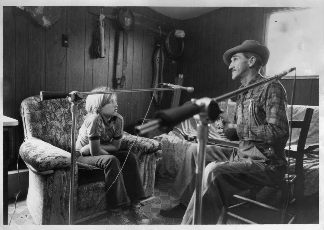 Stanley Hicks, a master storyteller, musician, and toymaker, during an early Foxfire interview. Image courtesy of the Foxfire Center.
