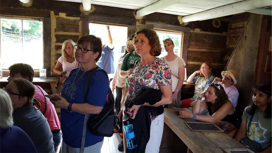 Teachers participating in the Voices From the Misty Mountains summer workshop visit Appalachian heritage sites. Image courtesy of Shepherd University.
