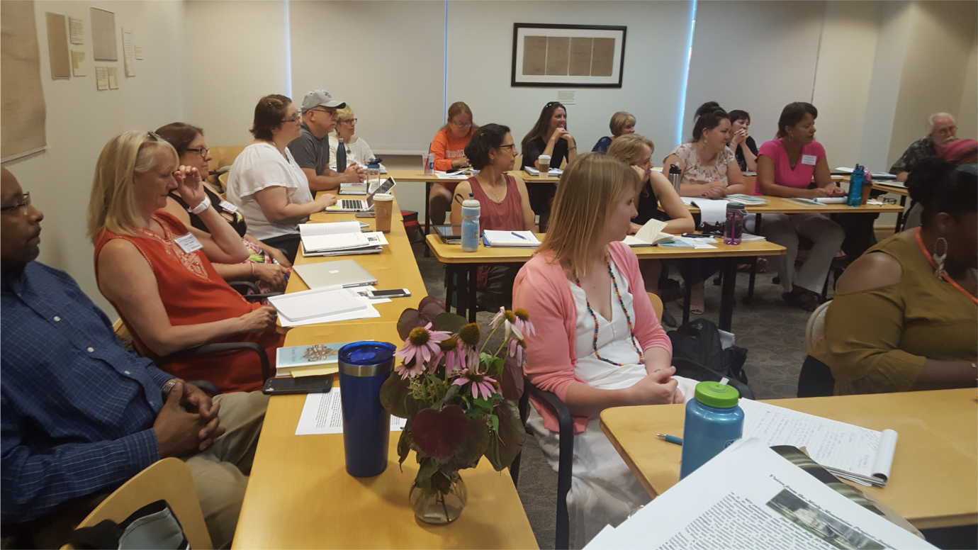 Teachers attend lectures and participate in discussions about Appalachian literature and culture. Image courtesy of Shepherd University