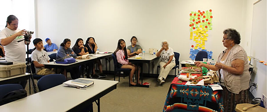 A partnership between the VHC and Great Basin College’s Great Basin Indian Archives Program, the Shoshone Language Initiative offers Shoshone youth the chance to learn more about their language and culture while staying on a college campus.Image courtesy of Great Basin College.