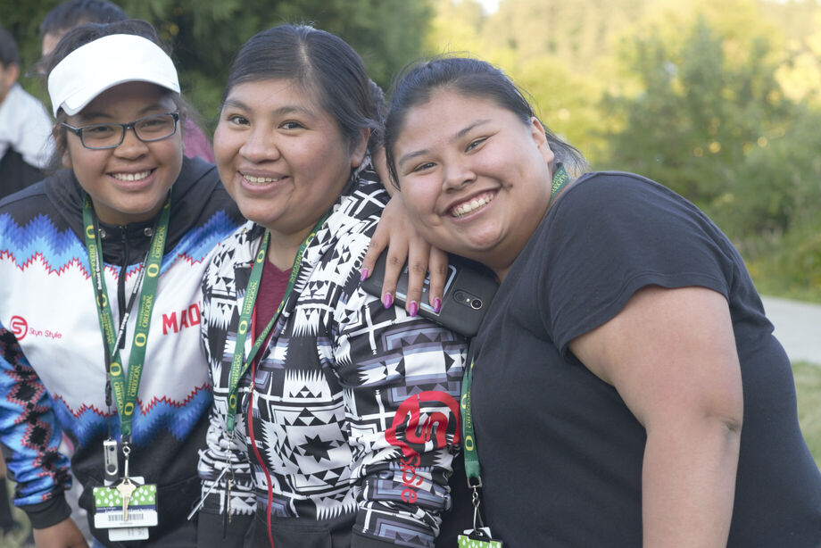 Participants taking a study break during NILI's face-to-face summer institute. Image courtesy of Northwest Indian Language Institute, University of Oregon.