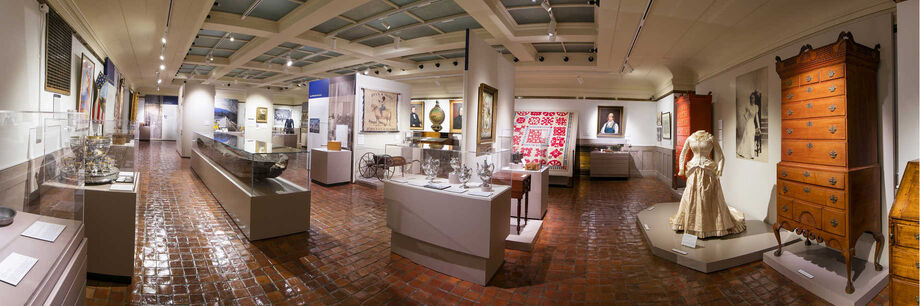 The New Hampshire Historical Society's gallery space.  NEH-supported renovations to the New Hampshire Historical Society’s building have helped the organization ensure that the collection is preserved and sustained and that the building is accessible to all. Image courtesy of the society.