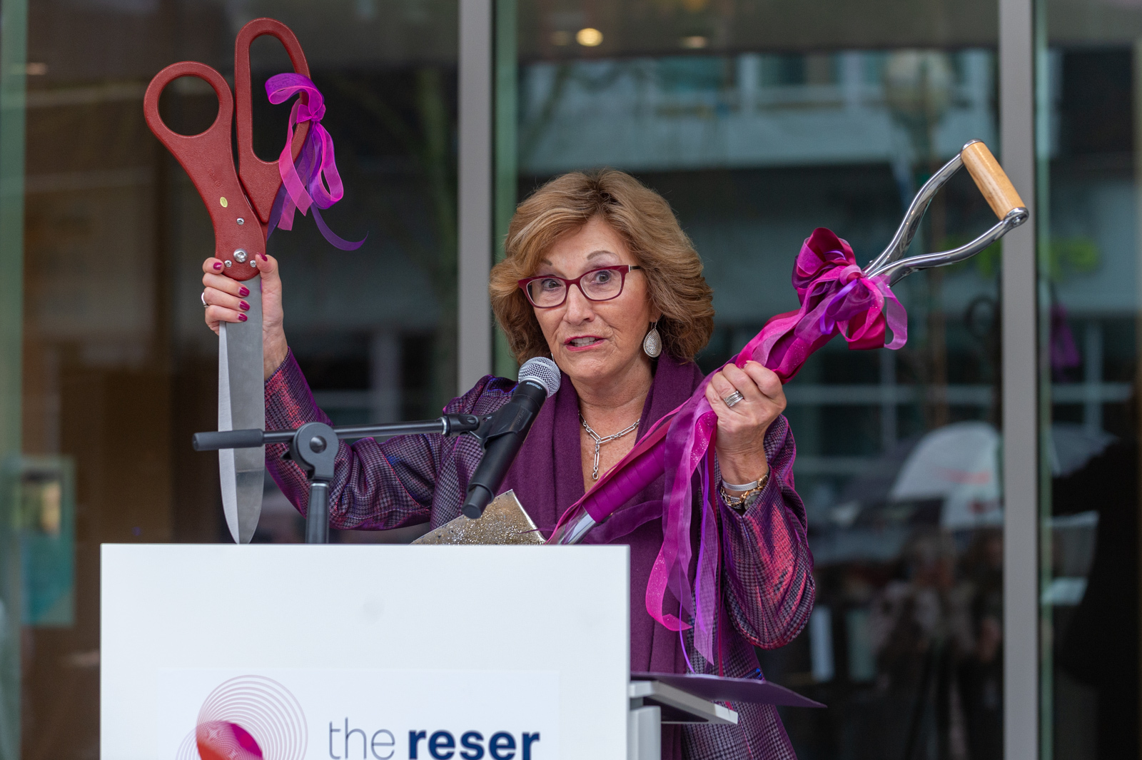 Cutting the ribbon at the opening of the Reser in Spring 2022. Image courtesy of Beaverton Arts Foundation.