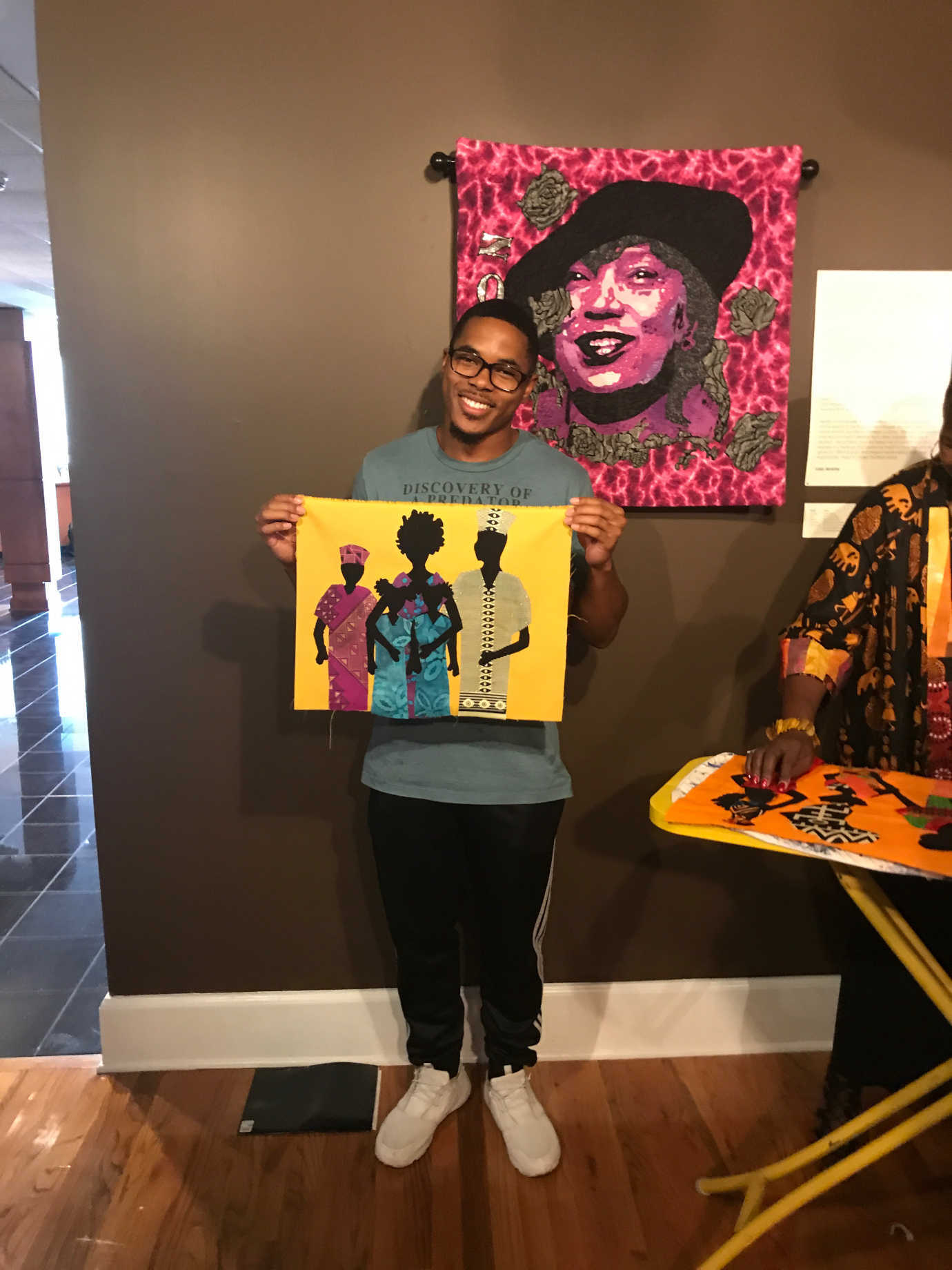 Famed Quilter Jan Hollins hosted a quilting workshop to close "The Soul of Zora" exhibition. Image courtesy of Tuskegee University.