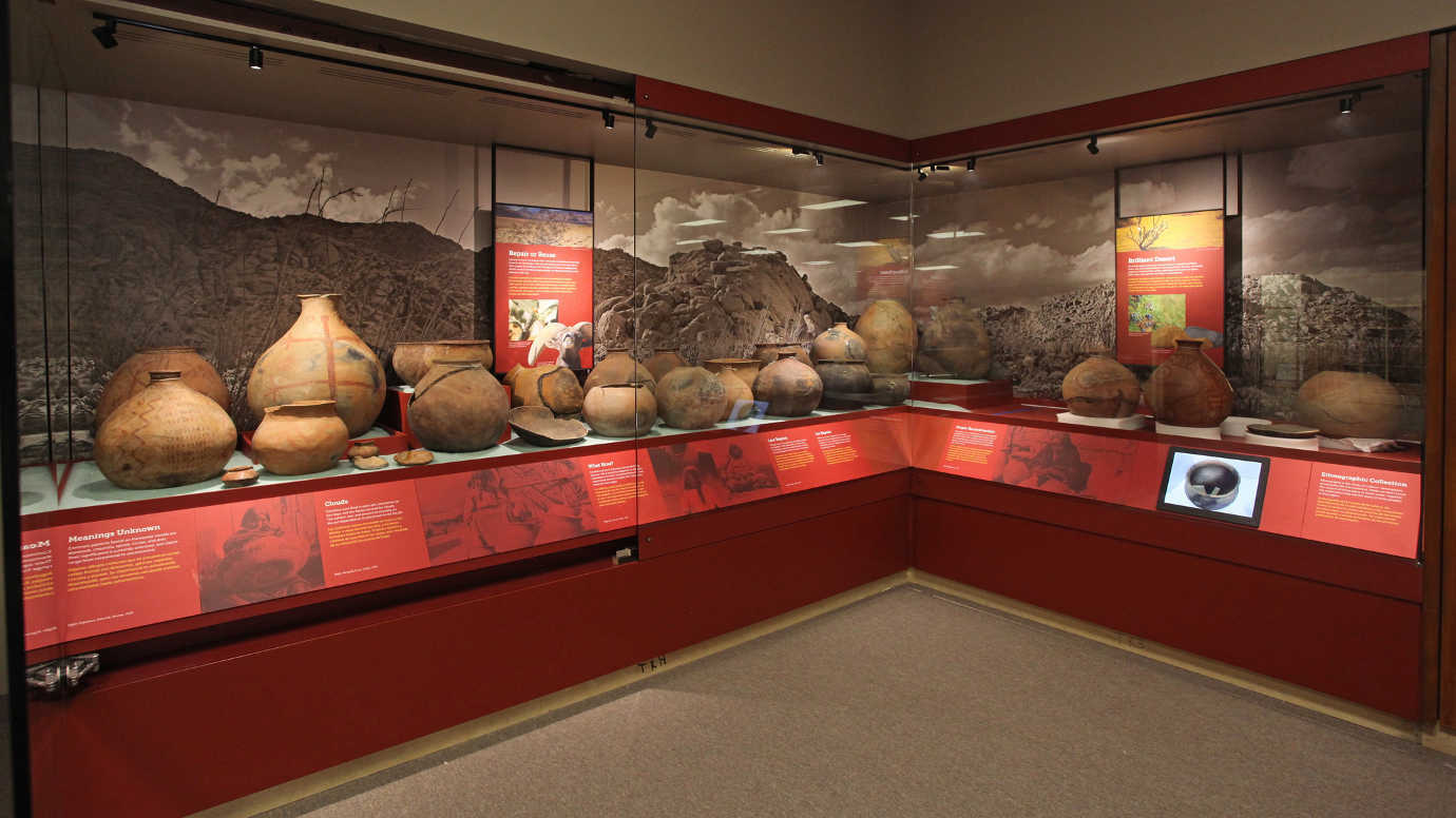 The Imperial Valley Desert Museum preserves and exhibits artifacts recovered from the surrounding region. Image courtesy of the Imperial Valley Desert Museum.