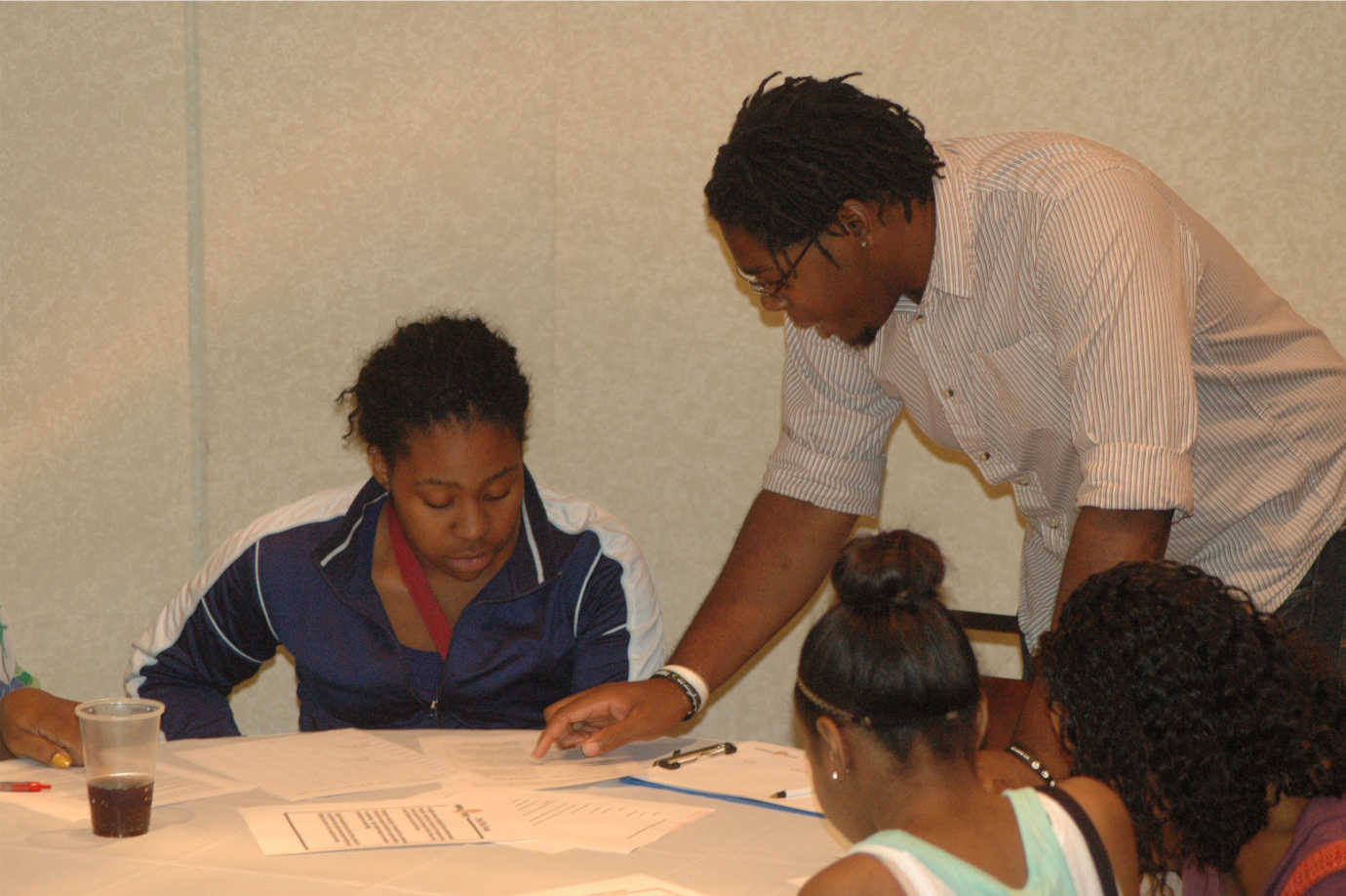 Participants in the Youth Leadership Program participate in a workshop. BCRI focuses on the students’ personal development, helping them gain confidence and leadership ability, as well as improving their public speaking skills. Image courtesy of the Birmingham Civil Rights Institute.