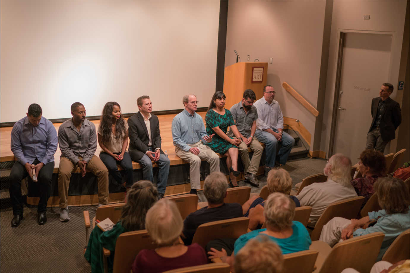 Our Warrior Chorus provides veterans with training in classics and theater, which they then use to create public programming in their home states. Image courtesy of the Aquila Theatre.