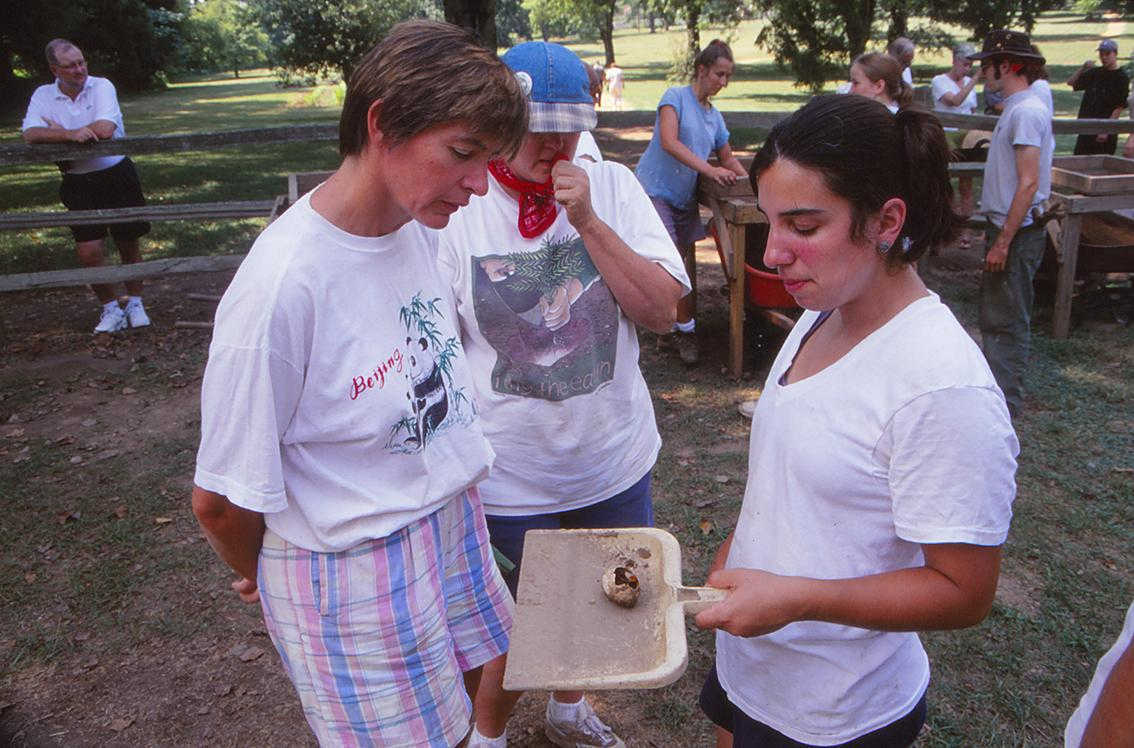 An egg excavated during an archaeological dig at The Hermitage. Image courtesy of The Hermitage.