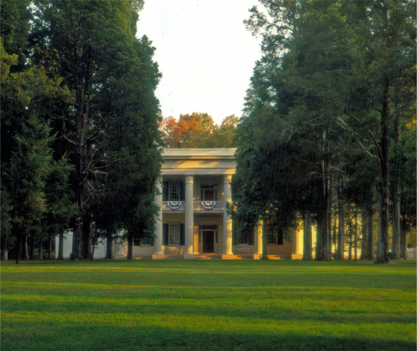 The facade of The Hermitage.  An NEH challenge grant helped transform the mansion into a place “Jackson would know if he came back now.”  Image courtesy of The Hermitage.
