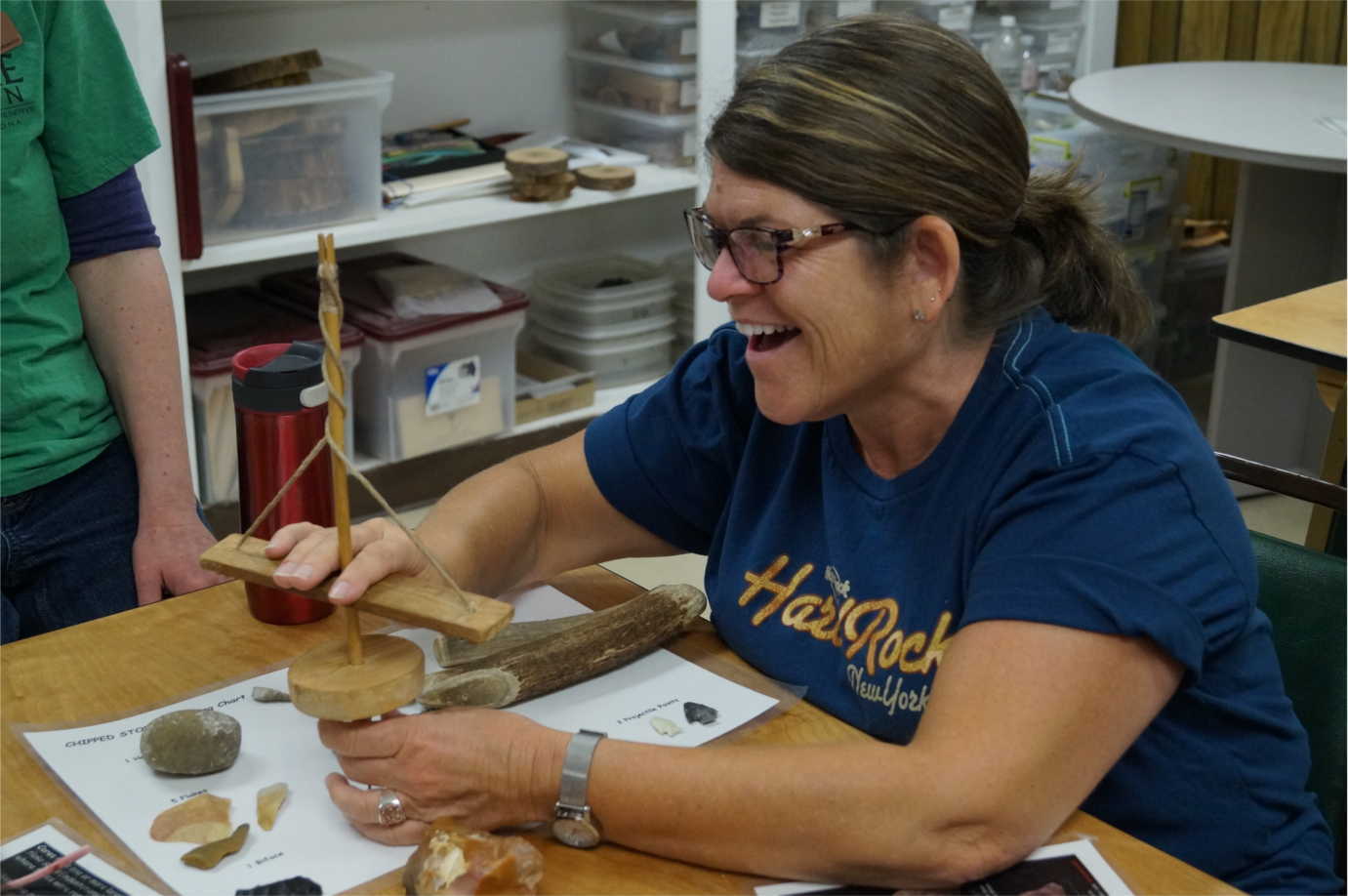 A teacher in an NEH Summer Institute at Crow Canyon. Image courtesy of Crow Canyon Archaeological Center.