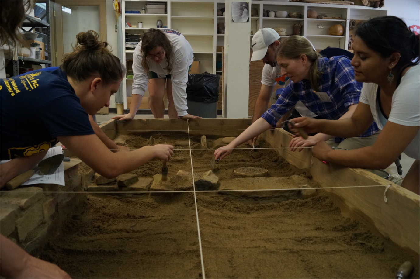 Teachers learn archaeological methods. Image courtesy of Crow Canyon Archaeological Center.