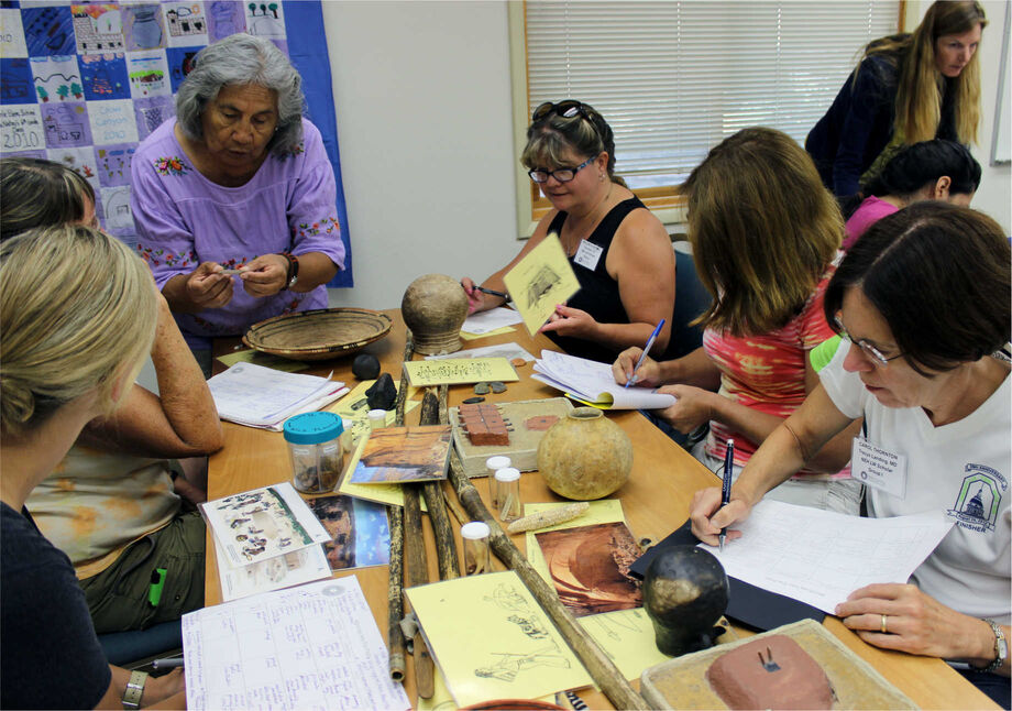 Teachers in NEH  Summer Institutes at Crow Canyon Archaeological Center learn archaeological methods.  During 2016 and 2017, Crow Canyon hosted teachers from 37 states and Washington, D.C. Image courtesy of Crow Canyon Archaeological Center.