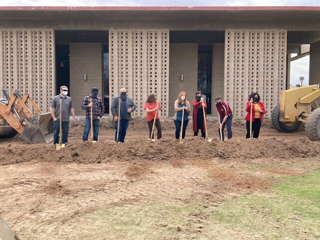 Construction of the library renovations began during the 2020 pandemic. Photo courtesy Arizona Western College.