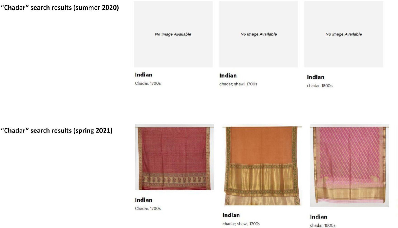 The NEH funded project significantly improved RISD Museum's website, making textiles more accessible to students and researchers. Image courtesy of the RISD Museum, Providence, RI.