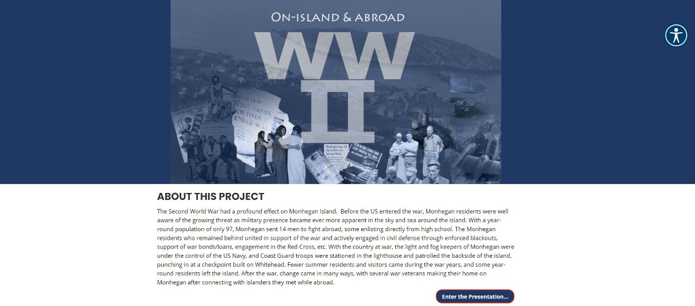 The virtual exhibition explores how World War II shaped life on Monhegan Island. Image courtesy of the Monhegan Museum.