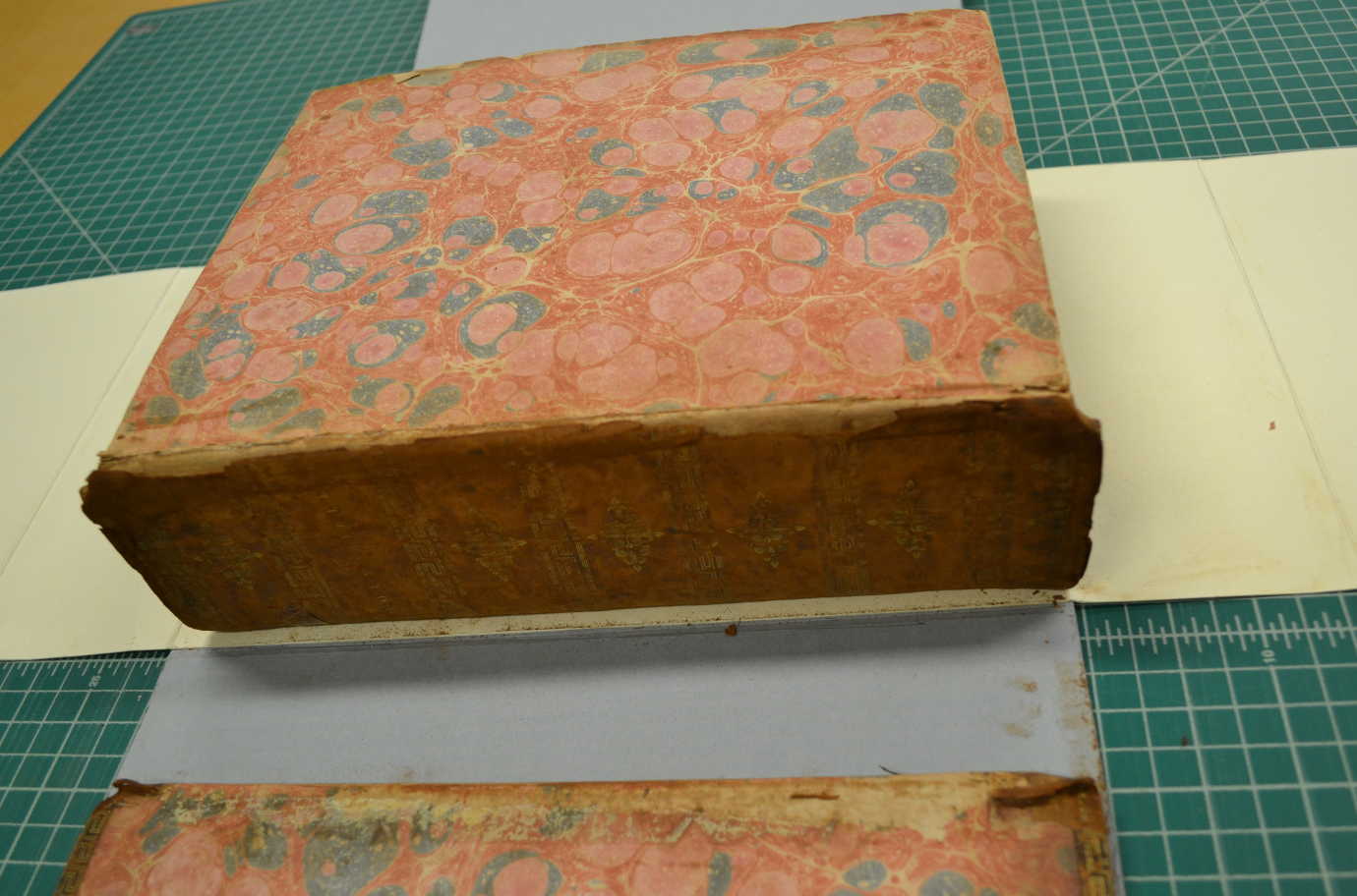 Over time, book bindings degrade and require repair. Image courtesy of Princeton Theological Seminary Library.