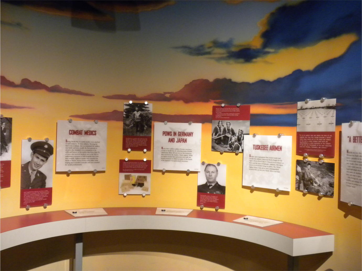 The center's permanent exhibitions focus on the United States's military engagements during and after World War II. Image courtesy of the Richard I. Bong Veterans Historical Center.