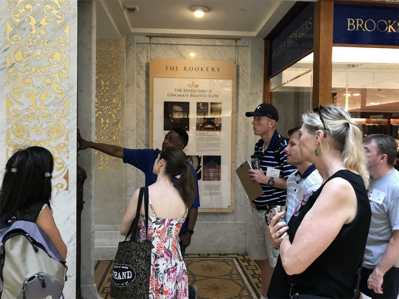 Teachers explore Chicago’s Rookery building. Image courtesy of the Chicago Architecture Foundation.