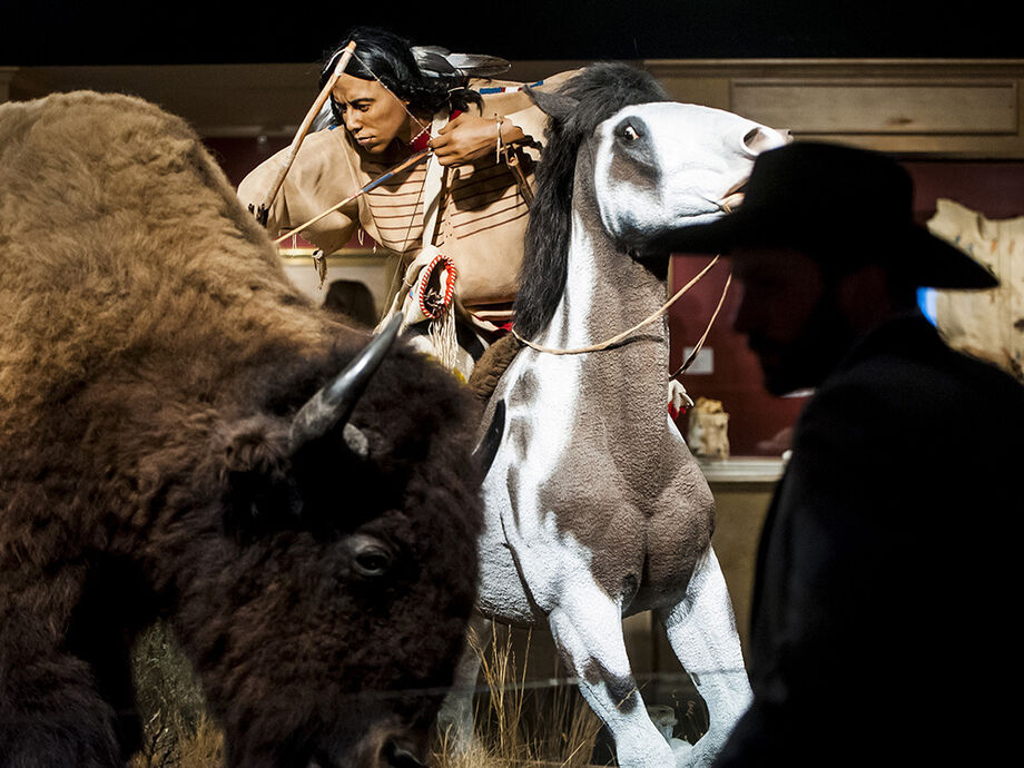 A diorama from the C.M. Russell Museum's exhibit, “The Bison: American Icon, Heart of Plains Indian Culture.” Image courtesy of the C.M. Russell Museum.