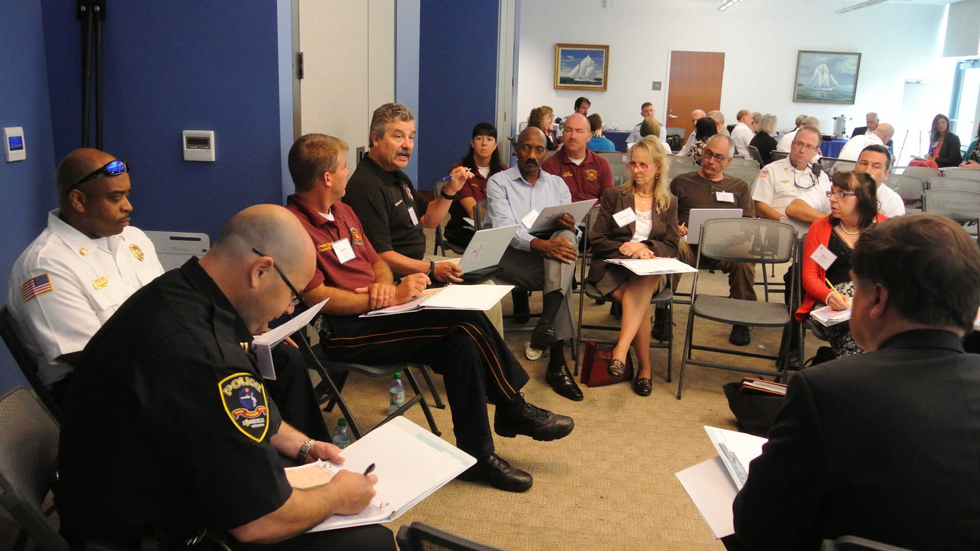 A “County Caucus” session at the Mississippi Gulf Coast Alliance for Response Forum at the Maritime & Seafood Industry Museum in Biloxi on April 27, 2016. Representatives from collecting institutions met with their county first responders and emergency managers. Image courtesy of FAIC.