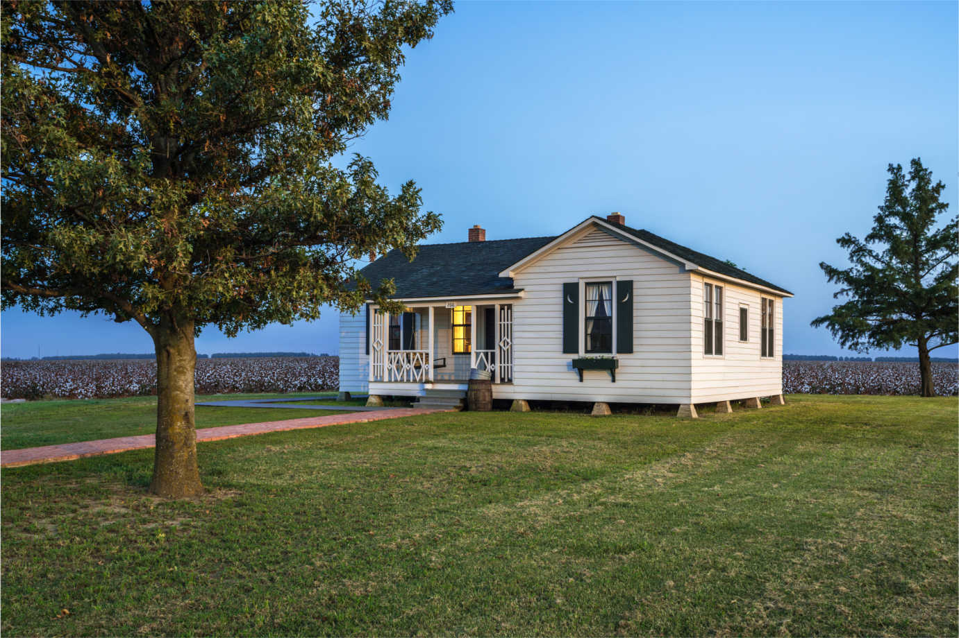 The Cash homestead, restored with funding from the National Endowment for the Humanities, has brought visitors from every state and 48 foreign countries to the rural town of Dyess, Arkansas. Image courtesy of Heritage Sites at Arkansas State University.