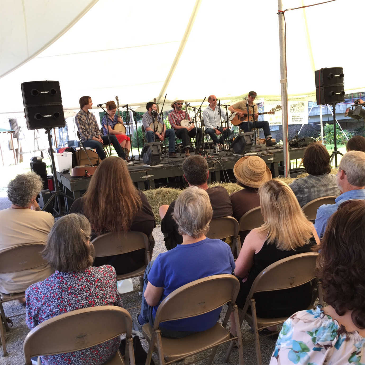 At Appalshop's 2015 Seedtime Festival, musicians performed and reflected on eastern Kentucky songs recorded by folklorist Alan Lomax. The event was in celebration of the Lomax Centennial and the repatriation of eastern Kentucky recordings, which were deposited at Appalshop Archive. Photo by Appalshop.