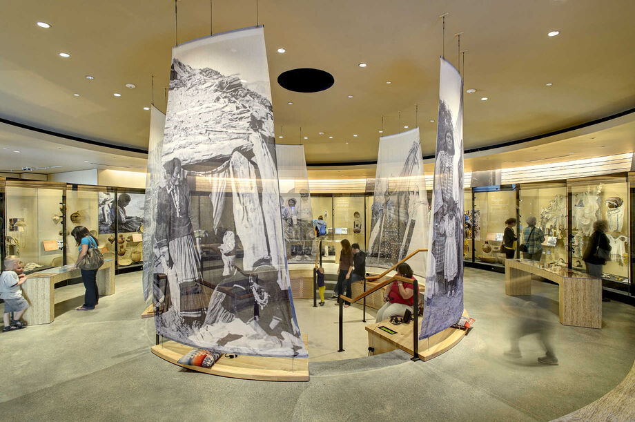 The *Native Voices* exhibition at the Natural History Museum of Utah, a permanent installation funded with an NEH grant. Image courtesy of the Natural History Museum of Utah.