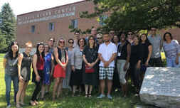 Participants visited the Holocaust and Human Rights Center of Maine. Image courtesy of Bowdoin College.