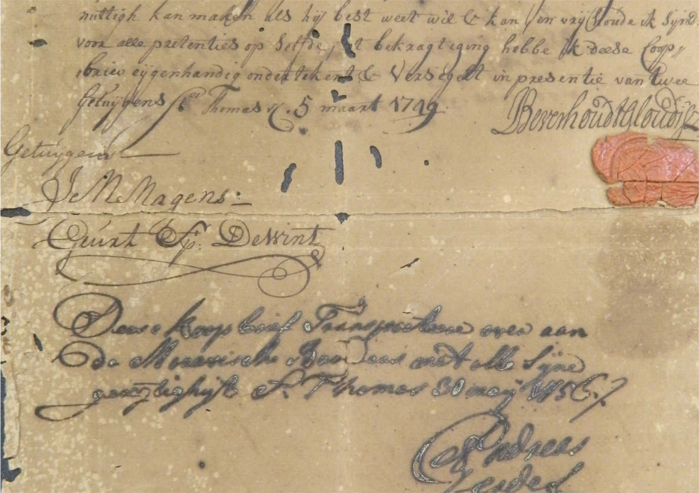 NEH funding helps the Moravian Archives preserve historically-significant documents, many of which are too delicate to handle. Image courtesy of the Moravian Archives.
