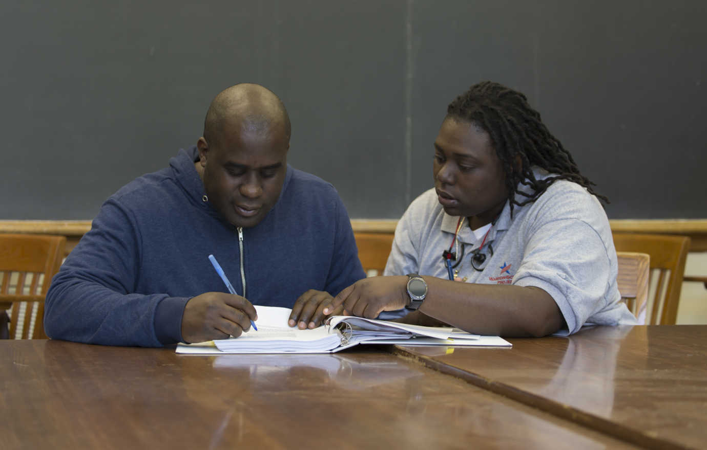 In the afternoons, Warrior-Scholar Project participants take part in writing workshops led by university faculty and staff. Image courtesy of the Warrior-Scholar Project.