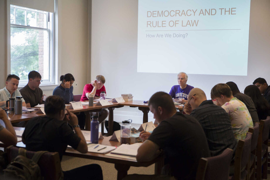 Veterans in the Warrior-Scholar Project read and discuss literature and political theory with some of the nation’s best professors. Image courtesy of the Warrior-Scholar Project.
